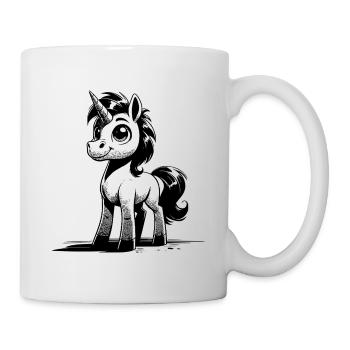 Licorne magique et mignonne qui te sourit - Mug blanc - blanc - Droite