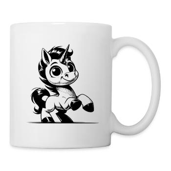 Petit bébé licorne câlin charmant - Mug blanc - blanc - Droite