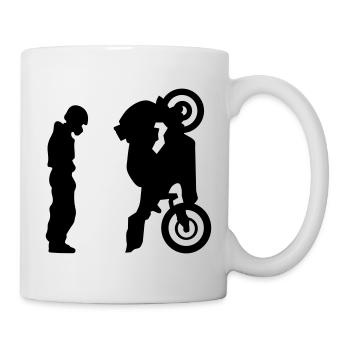 Motorrad - Tasse - Weiß - Rechts