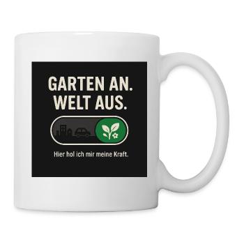 Jardin en marche. Monde en fin de vie. Le pouvoir de la nature - Mug blanc - blanc - Droite