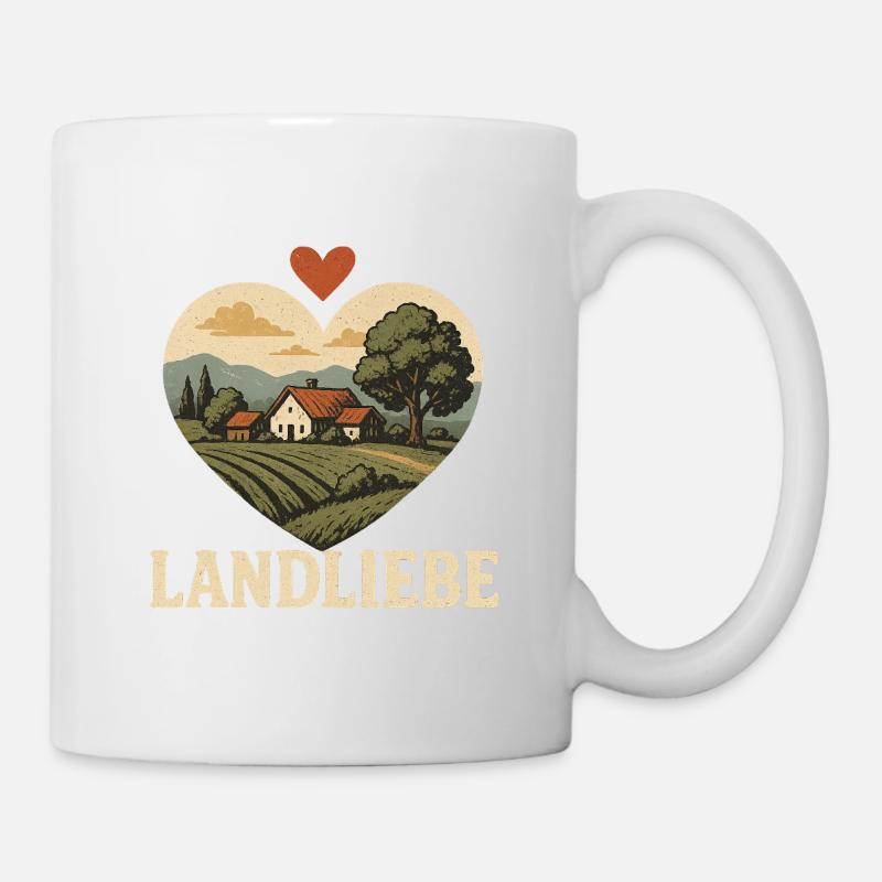 Landliebe Herzlandschaft - Tasse - Weiß