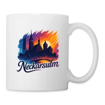 Silhouette de la ville de Neckarsulm Cadeau Neckar - Mug blanc - blanc - Droite