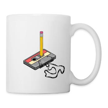 Nostalgia Retro Cassette Tape Pencil 2000 Vibes - Mug - white - Right