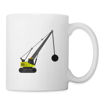 Grue à billes de démolition - Mug blanc - blanc - Droite