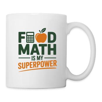 Food Math ist mein Superpower-Experte als Ernährungsberater - Tasse - Weiß - Rechts