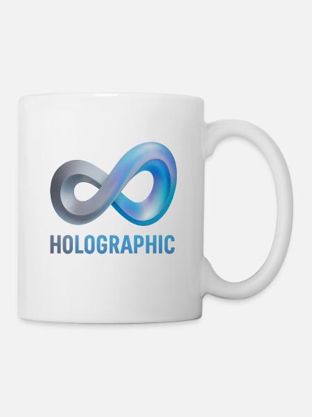 Holografische Unendlichkeit Loop - Tasse - Weiß