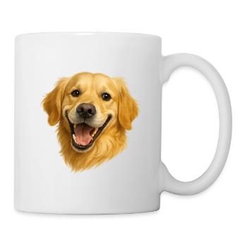 Cheerful Golden Retriever Head - Mug - white - Right