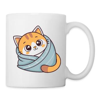 Sweet Kitten Blue Scarf - Mug - white - Right