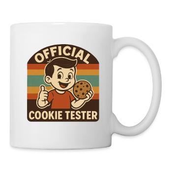 Offizieller Keks Tester Retro Badge Weihnachten - Tasse - Weiß - Rechts