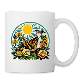 Sunlit Floral Greyhound - Mug - white - Right