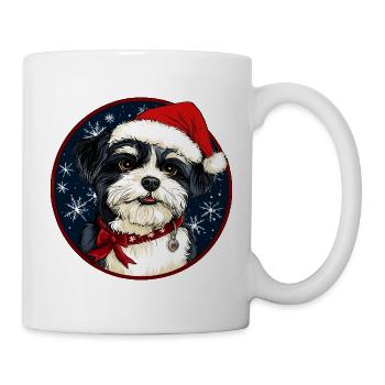 Chien Père Noël - Mug blanc - blanc - Droite