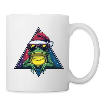 Frosch im Santa Triangle - Tasse - Weiß - Rechts