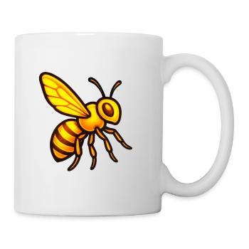 Leuchtende Honigbienen - Tasse - Weiß - Rechts