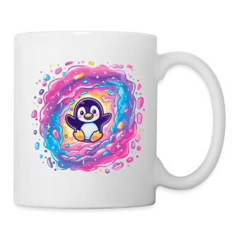 Colorful penguin in the vortex portal - Mug - white - Right