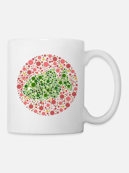Fisch Farbtest - Tasse - Weiß