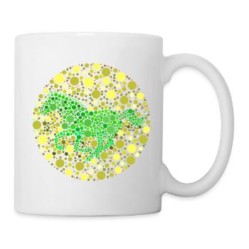 Pferd im Galopp Farbtest - Tasse - Weiß - Rechts