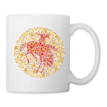 Reiter Rodeo Farbtest - Tasse - Weiß - Rechts