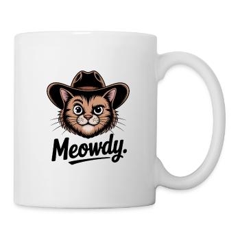 Miaousdy - T-shirt chat drôle - Mug blanc - blanc - Droite