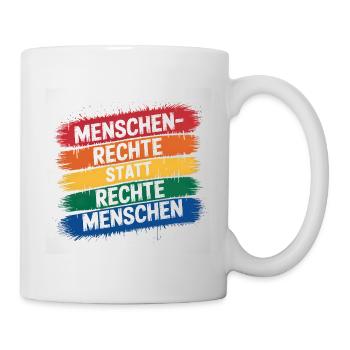 Human rights instead of right-wing people - Against the law - Mug - white - Right
