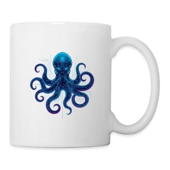 Cyberneon Octopus circuits - Mug - white - Right