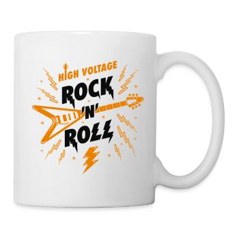Hochspannungs-Rock'n'Roll-Gitarre - Tasse - Weiß - Rechts