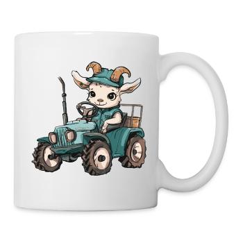 Éleveur de tracteurs de chèvres de montagne - Mug blanc - blanc - Droite