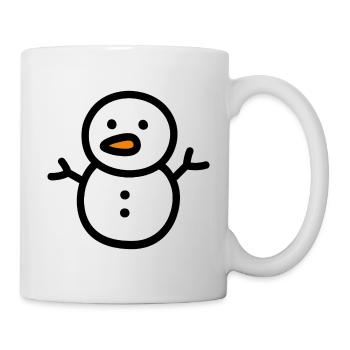 Schneemann - Tasse - Weiß - Rechts