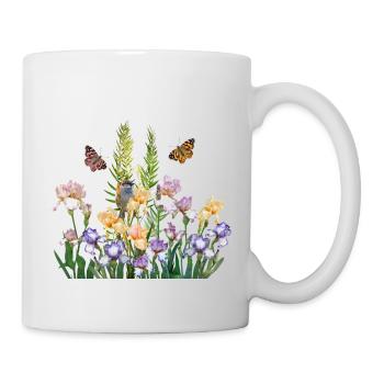 Im Garten der Schmetterlinge  - Tasse - Weiß - Rechts