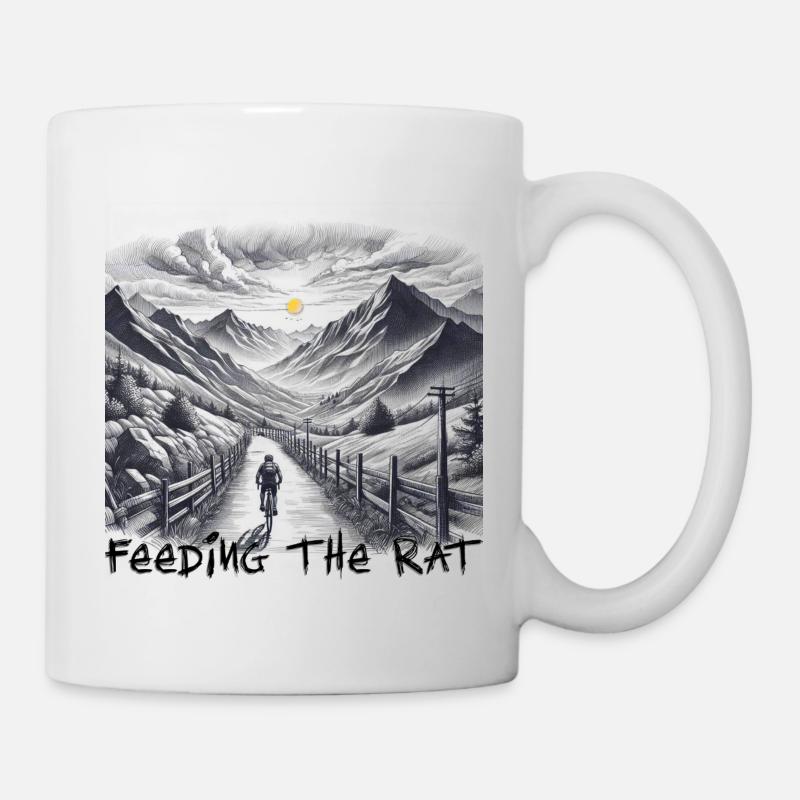 feeding the rat - off to new adventures - Mug - white