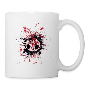 Football Splash Rouge - Mug blanc - blanc - Droite