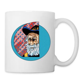 Patriotischer bärtiger Vater – Americana-Porträt - Tasse - Weiß - Rechts