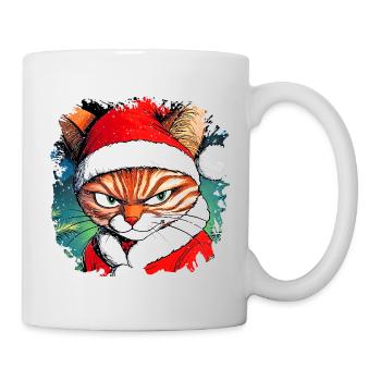 Weihnachten Katze - Tasse - Weiß - Rechts