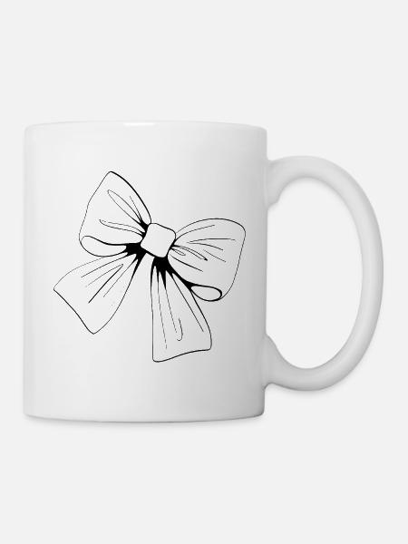 Schleife - Tasse - Weiß