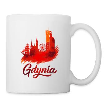Gdynia Poland Polska White Harbor City Red Gift - Mug - white - Right