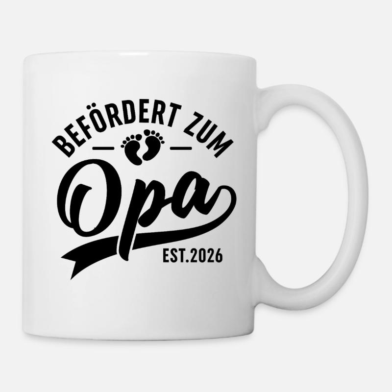 Opa 2026 Geschenk – Enkelkind kommt - Tasse - Weiß