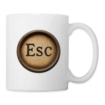 Vintage Esc-Taste Design - Tasse - Weiß - Rechts