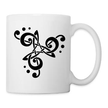 note de musique en triskèle  - Mug blanc - blanc - Droite