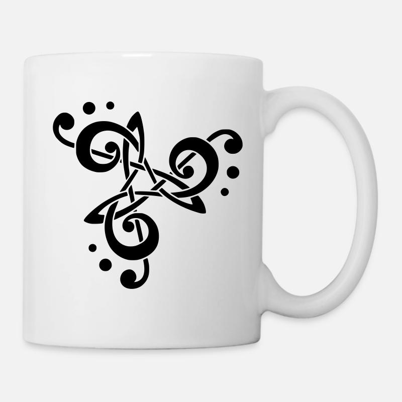 note de musique en triskèle  - Mug blanc - blanc