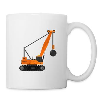 Grue à billes de démolition - Mug blanc - blanc - Droite