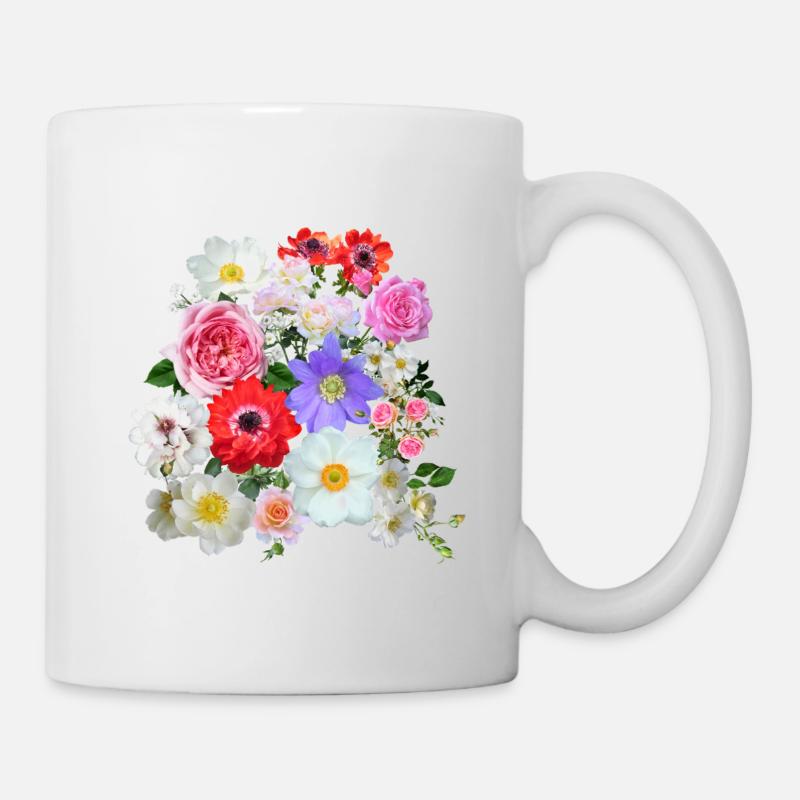 Summer Flower Bouquet - Mug - white