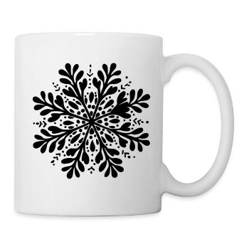 Schneeflocke Winter Symbol - Tasse - Weiß - Rechts