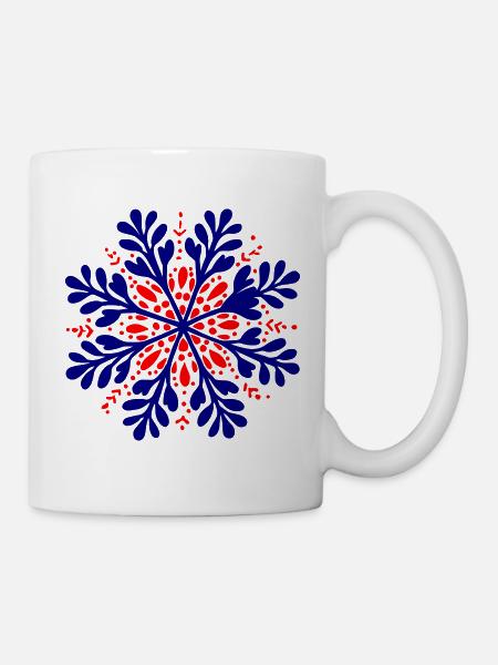 Schneeflocke Winter Symbol - Tasse - Weiß