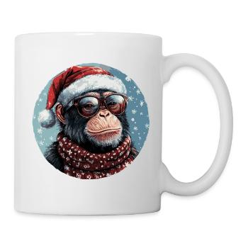 Affe Weihnachten Lustig Cool - Tasse - Weiß - Rechts