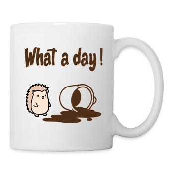 Café Hérisson - Mug blanc - blanc - Droite