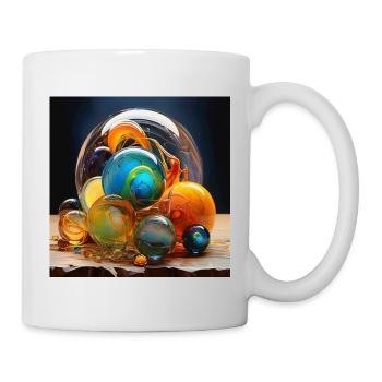 Colored Glass Blowing Art - Mug - white - Right