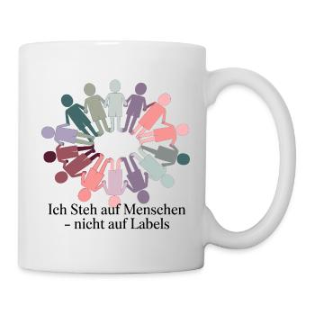  Ich Steh Auf Menschen - Nicht Auf Labels - Tasse - Weiß - Rechts