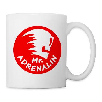 Mr. Adrenalin Extremsport - Tasse - Weiß - Rechts