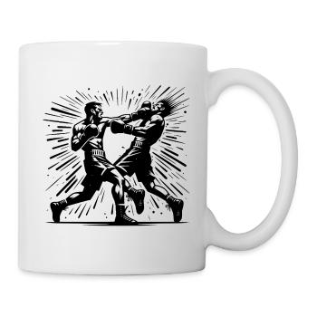 Faust trifft Kinn Boxen wie in alten Zeiten - Tasse - Weiß - Rechts