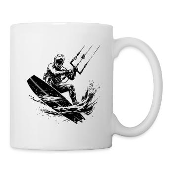 Kite surfing, seawater, wind, riding fun - Mug - white - Right