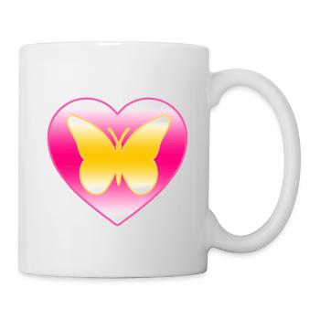 Schmetterling - Tasse - Weiß - Rechts
